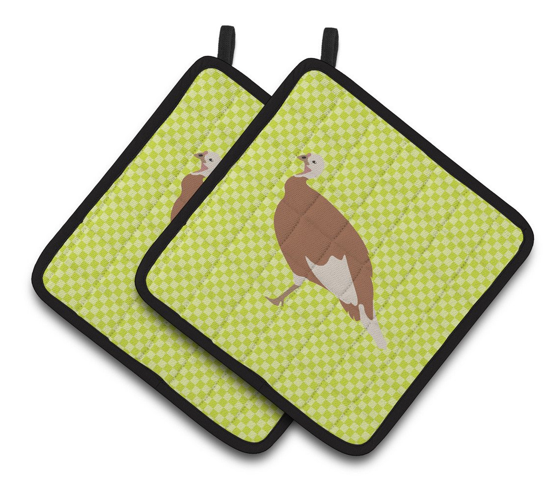 Jersey Buff Turkey Hen Green Pair of Pot Holders BB7810PTHD by Caroline's Treasures