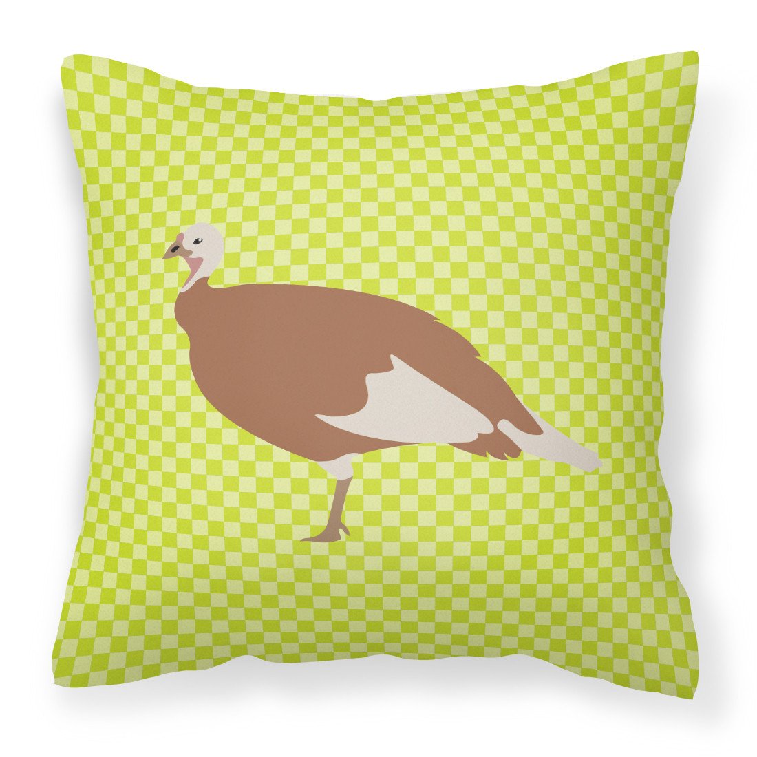 Jersey Buff Turkey Hen Green Fabric Decorative Pillow BB7810PW1818 by Caroline's Treasures