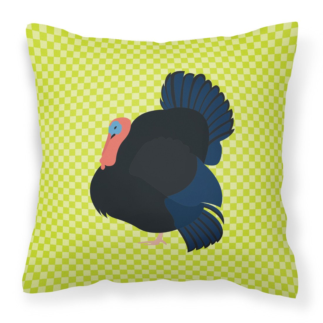 Norfolk Black Turkey Green Fabric Decorative Pillow BB7811PW1818 by Caroline&#39;s Treasures