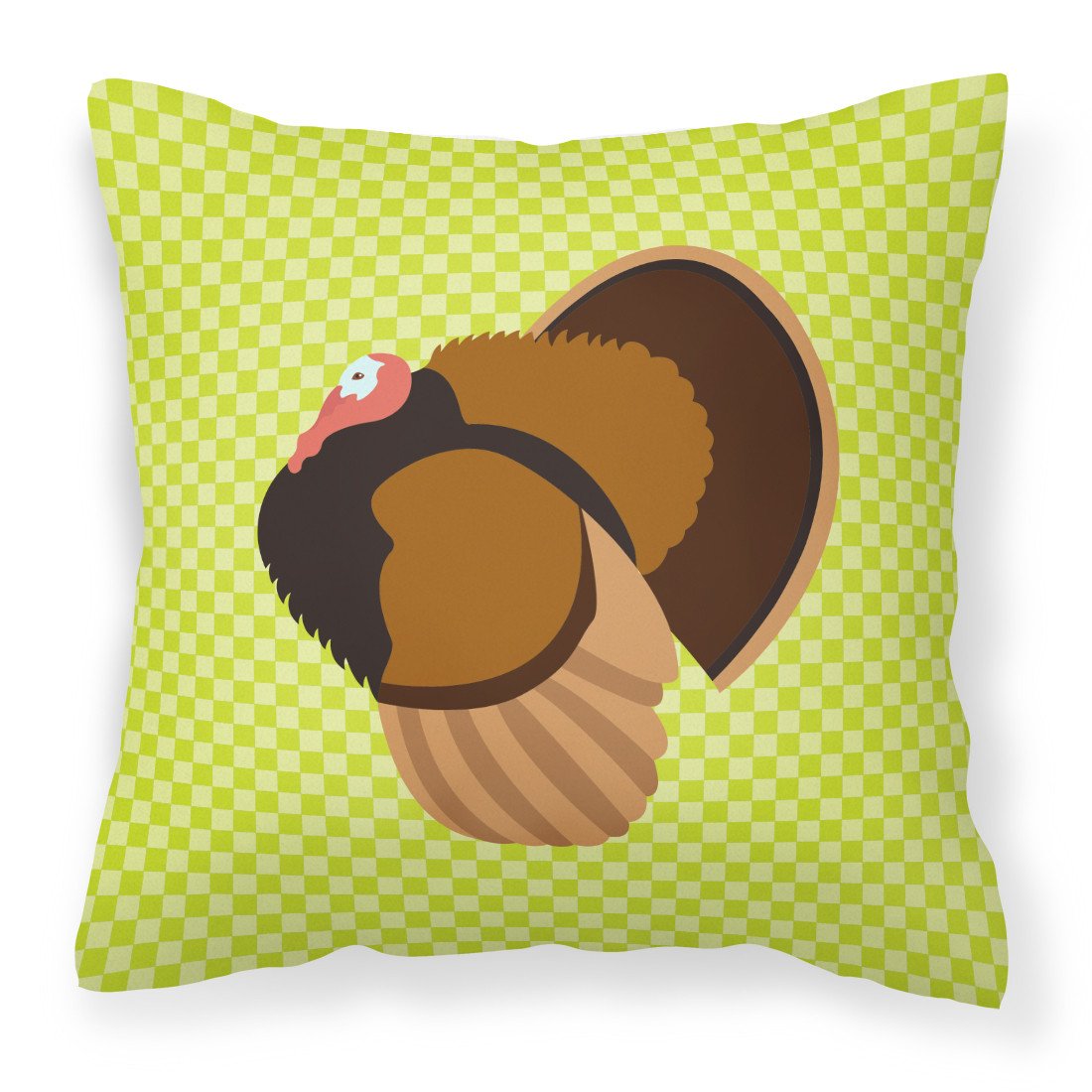 Bronze Turkey Green Fabric Decorative Pillow BB7812PW1818 by Caroline's Treasures