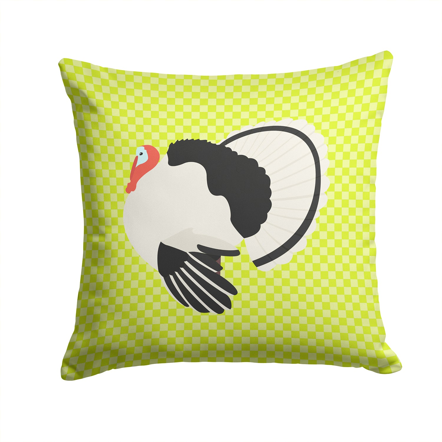 Royal Palm Turkey Green Fabric Decorative Pillow BB7814PW1414 - the-store.com