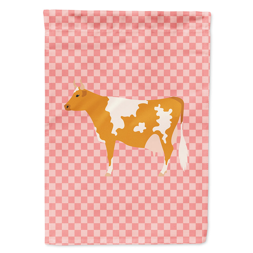 Guernsey Cow Pink Check Flag Canvas House Size BB7821CHF  the-store.com.