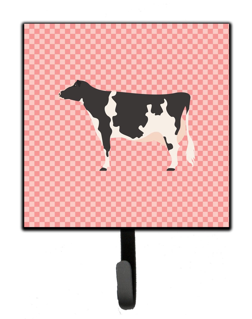 Holstein Cow Pink Check Leash or Key Holder by Caroline&#39;s Treasures
