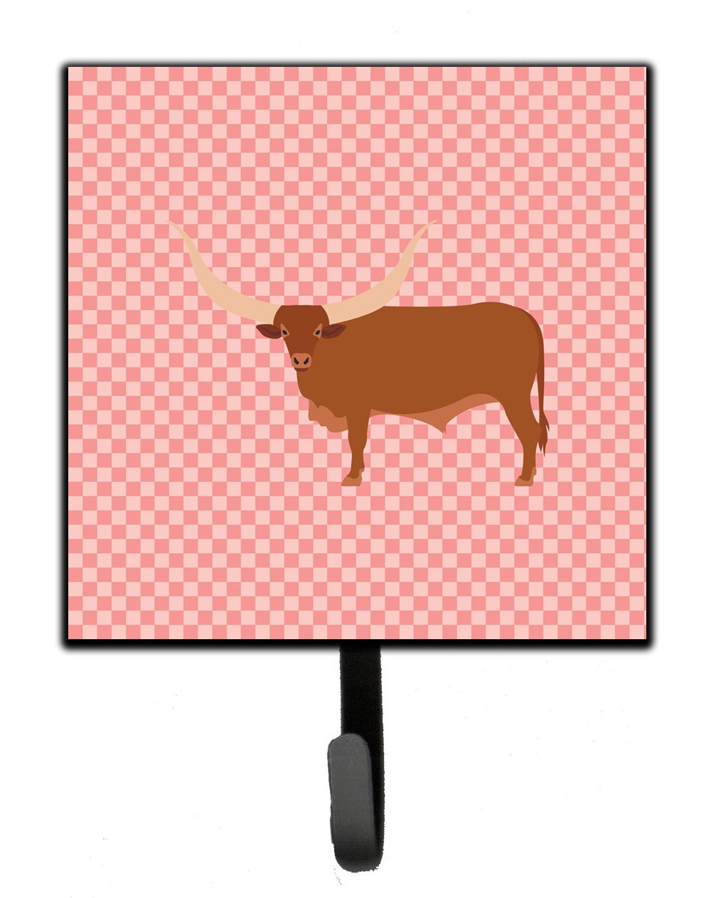 Ankole-Watusu Cow Pink Check Leash or Key Holder by Caroline&#39;s Treasures