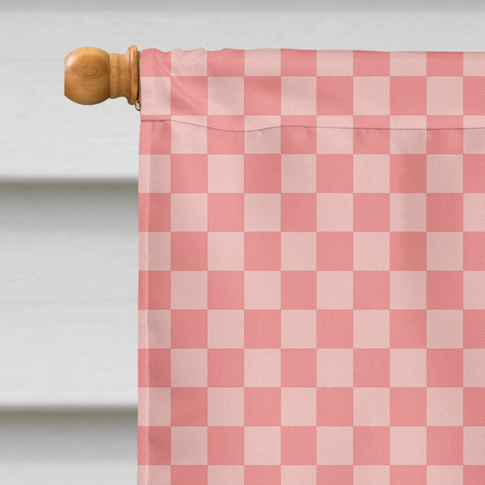 Hungarian Grey Steppe Cow Pink Check Flag Canvas House Size BB7824CHF  the-store.com.