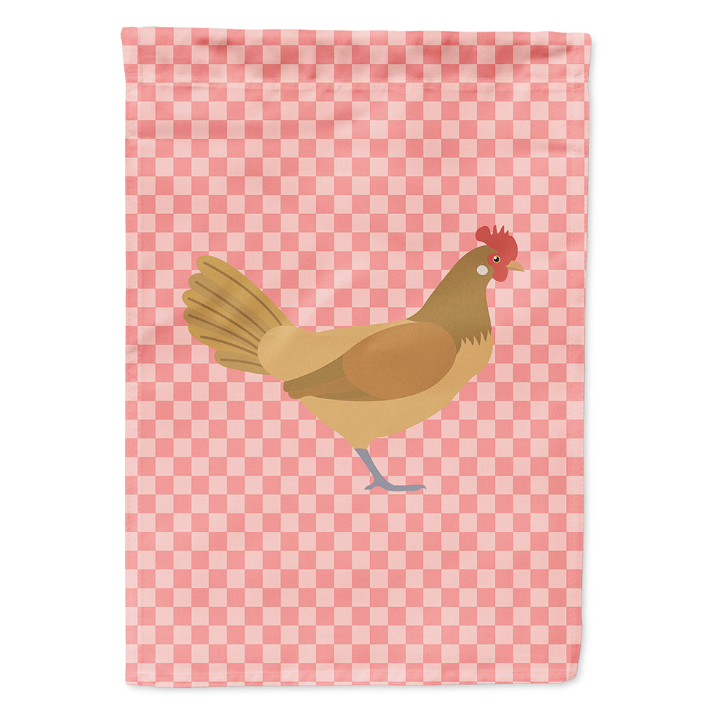 Frisian Friesian Chicken Pink Check Flag Canvas House Size BB7832CHF  the-store.com.