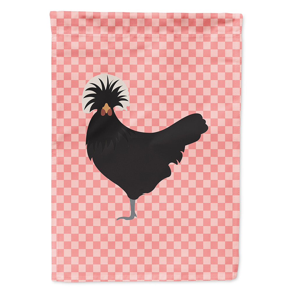 Polish Poland Chicken Pink Check Flag Canvas House Size BB7834CHF  the-store.com.