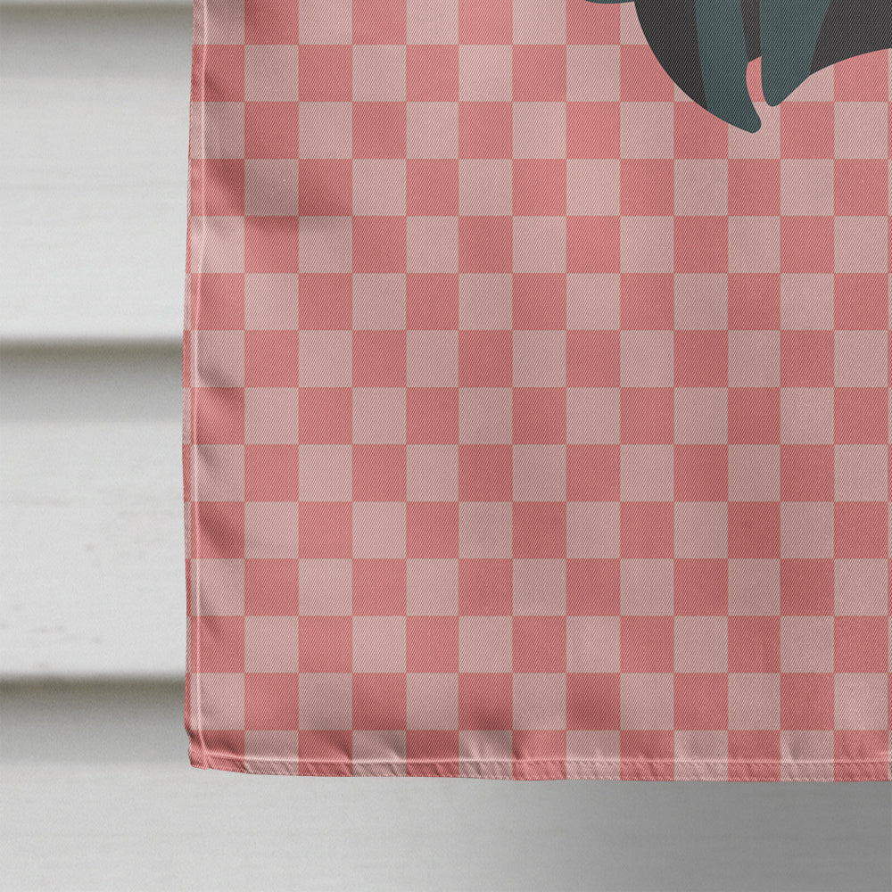 Dutch Bantam Chicken Pink Check Flag Canvas House Size BB7836CHF  the-store.com.