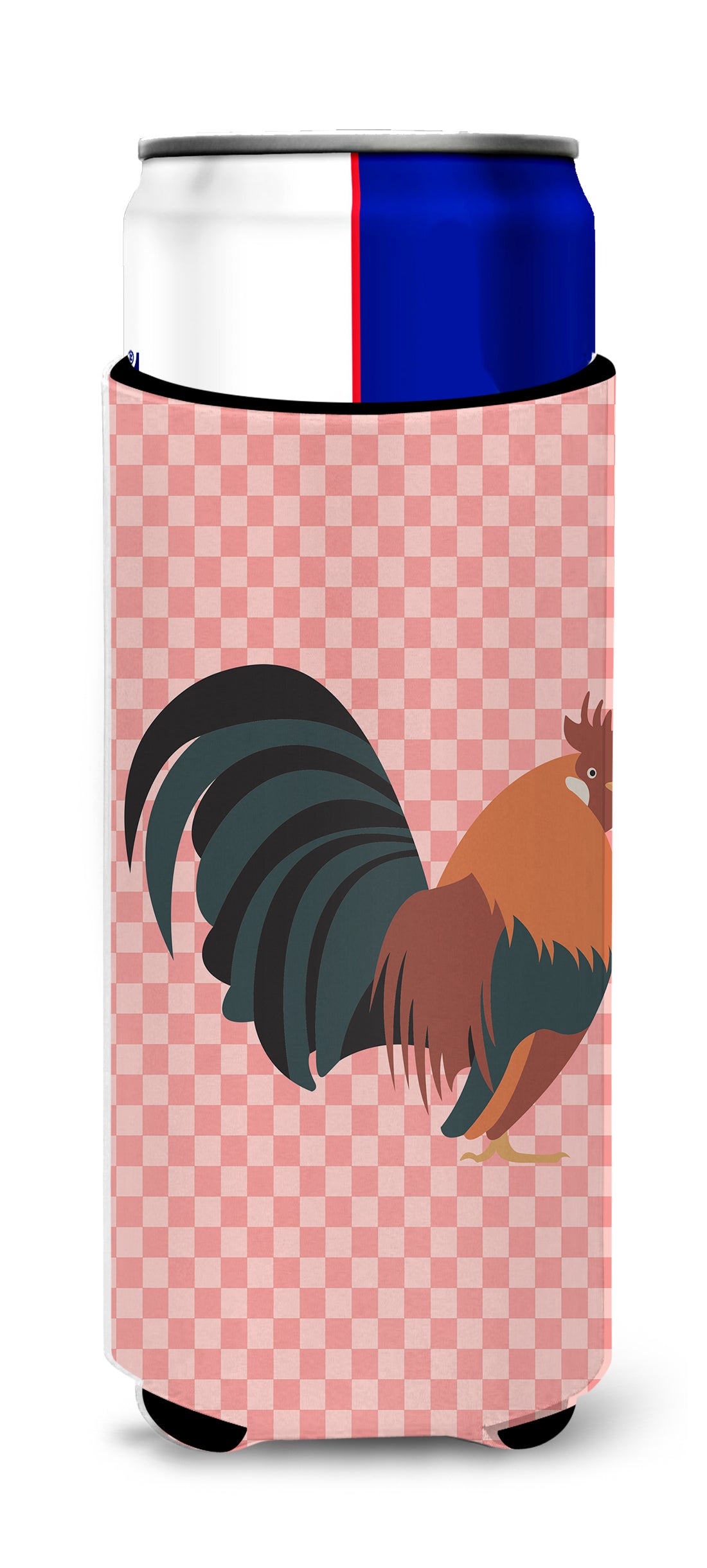 Dutch Bantam Chicken Pink Check  Ultra Hugger for slim cans  the-store.com.