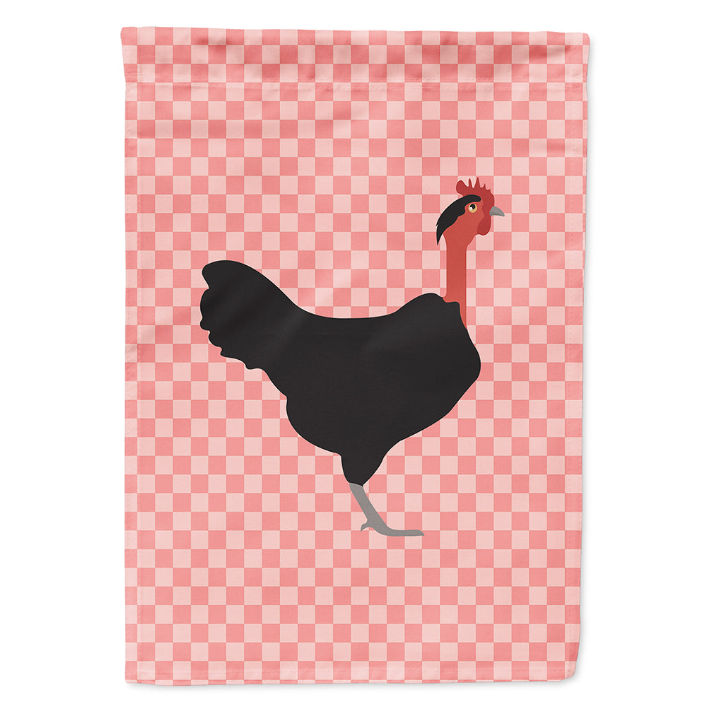 Naked Neck Chicken Pink Check Flag Canvas House Size BB7839CHF  the-store.com.