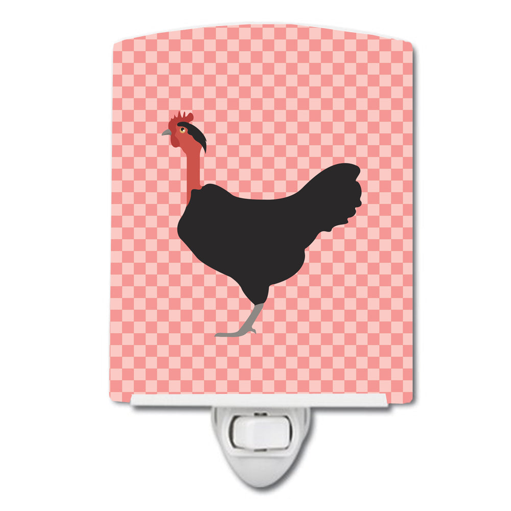 Naked Neck Chicken Pink Check Ceramic Night Light BB7839CNL - the-store.com