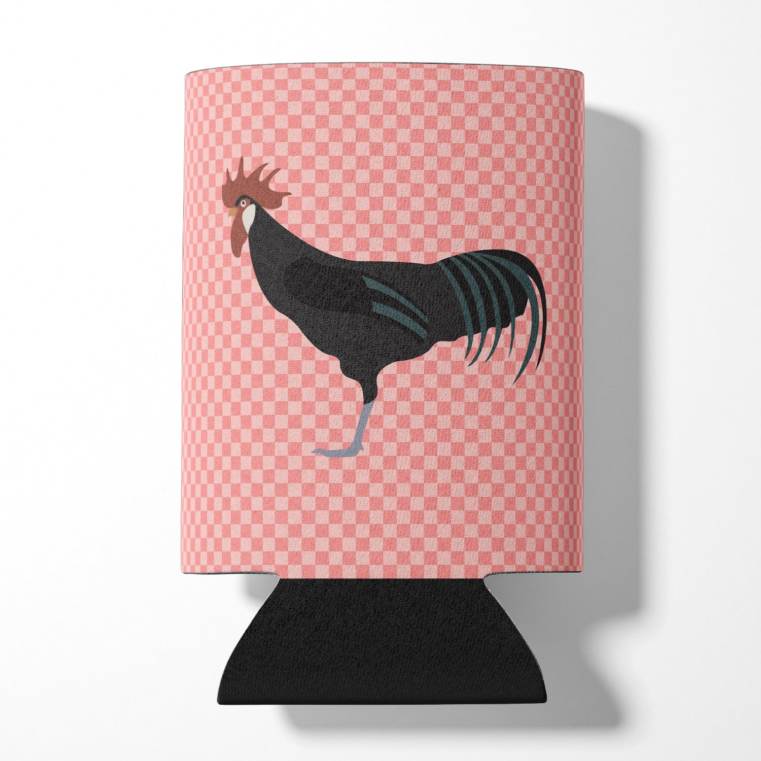 Minorca Ctalalan Chicken Pink Check Can or Bottle Hugger BB7841CC  the-store.com.