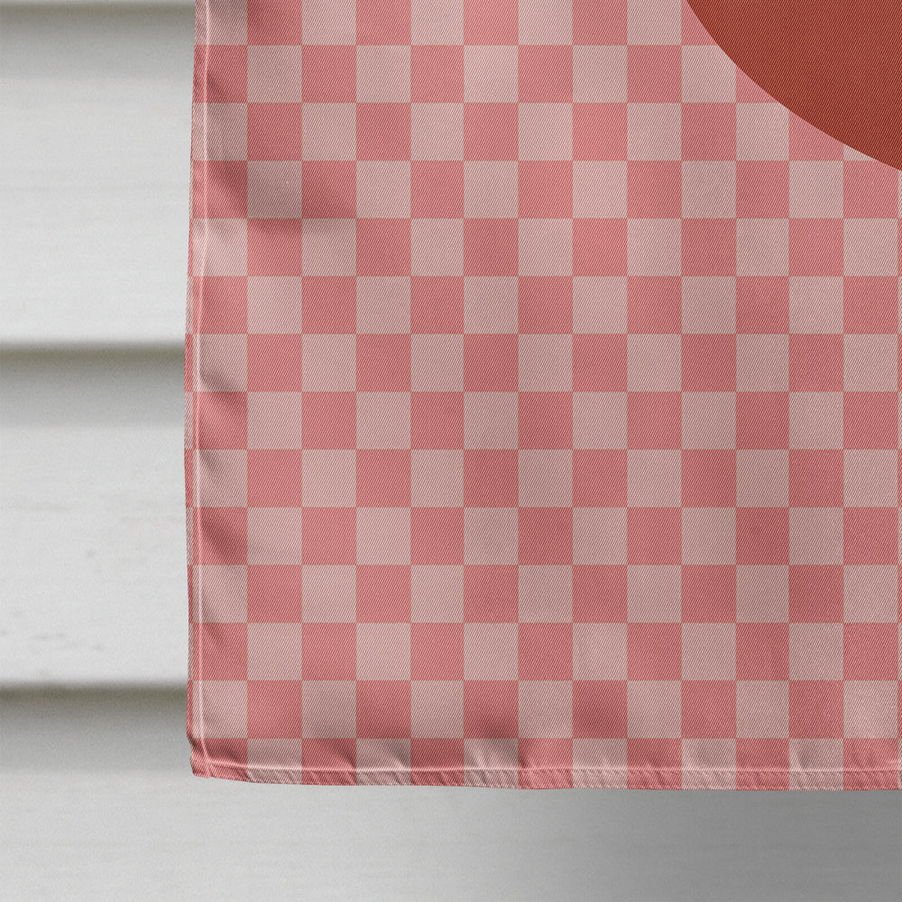 New Hampshire Red Chicken Pink Check Flag Canvas House Size BB7843CHF  the-store.com.