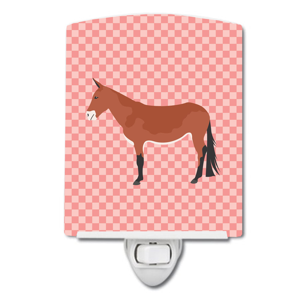 Mule Pink Check Ceramic Night Light BB7845CNL - the-store.com