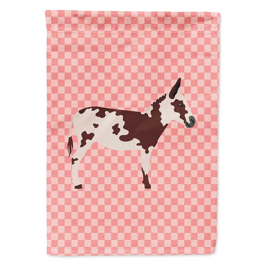 American Spotted Donkey Pink Check Flag Canvas House Size BB7851CHF  the-store.com.