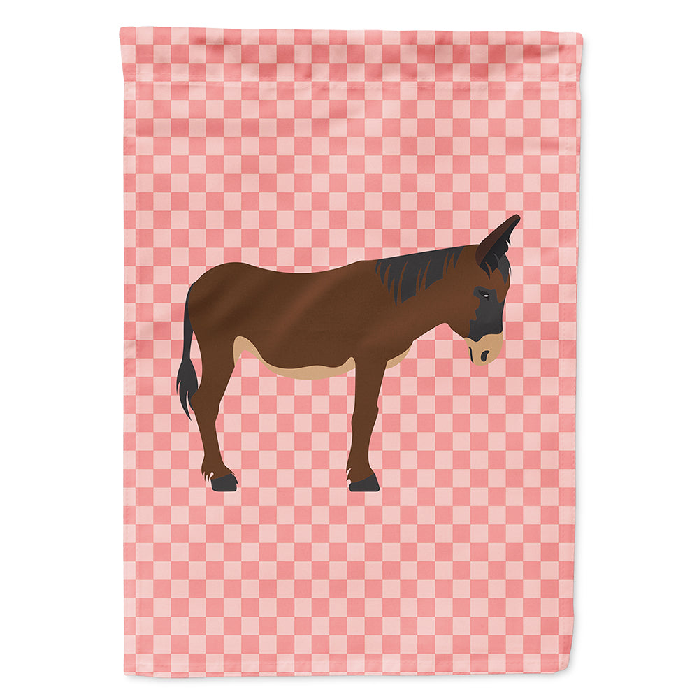 Zamorano-Leones Donkey Pink Check Flag Canvas House Size BB7853CHF  the-store.com.