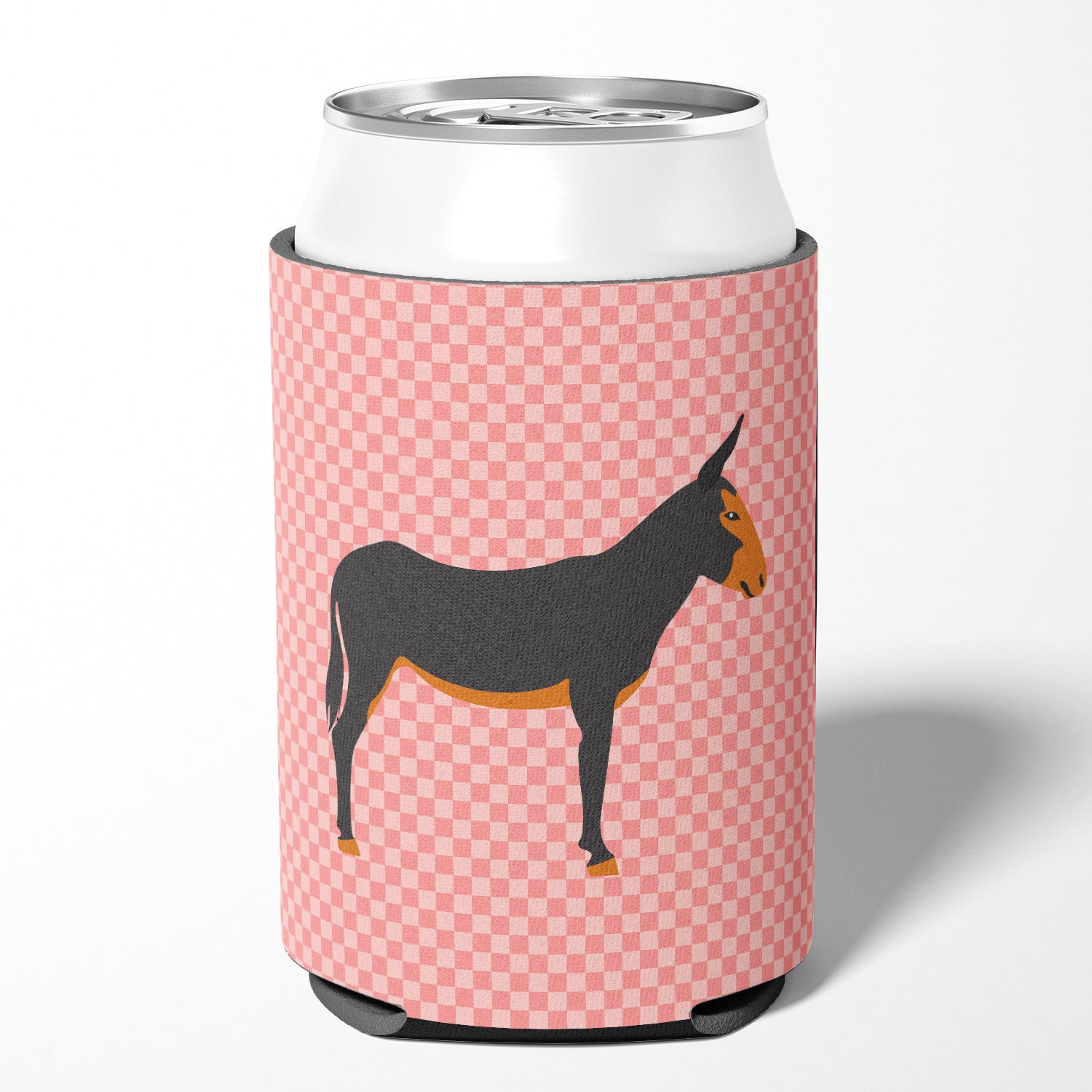 Catalan Donkey Pink Check Can or Bottle Hugger BB7855CC  the-store.com.