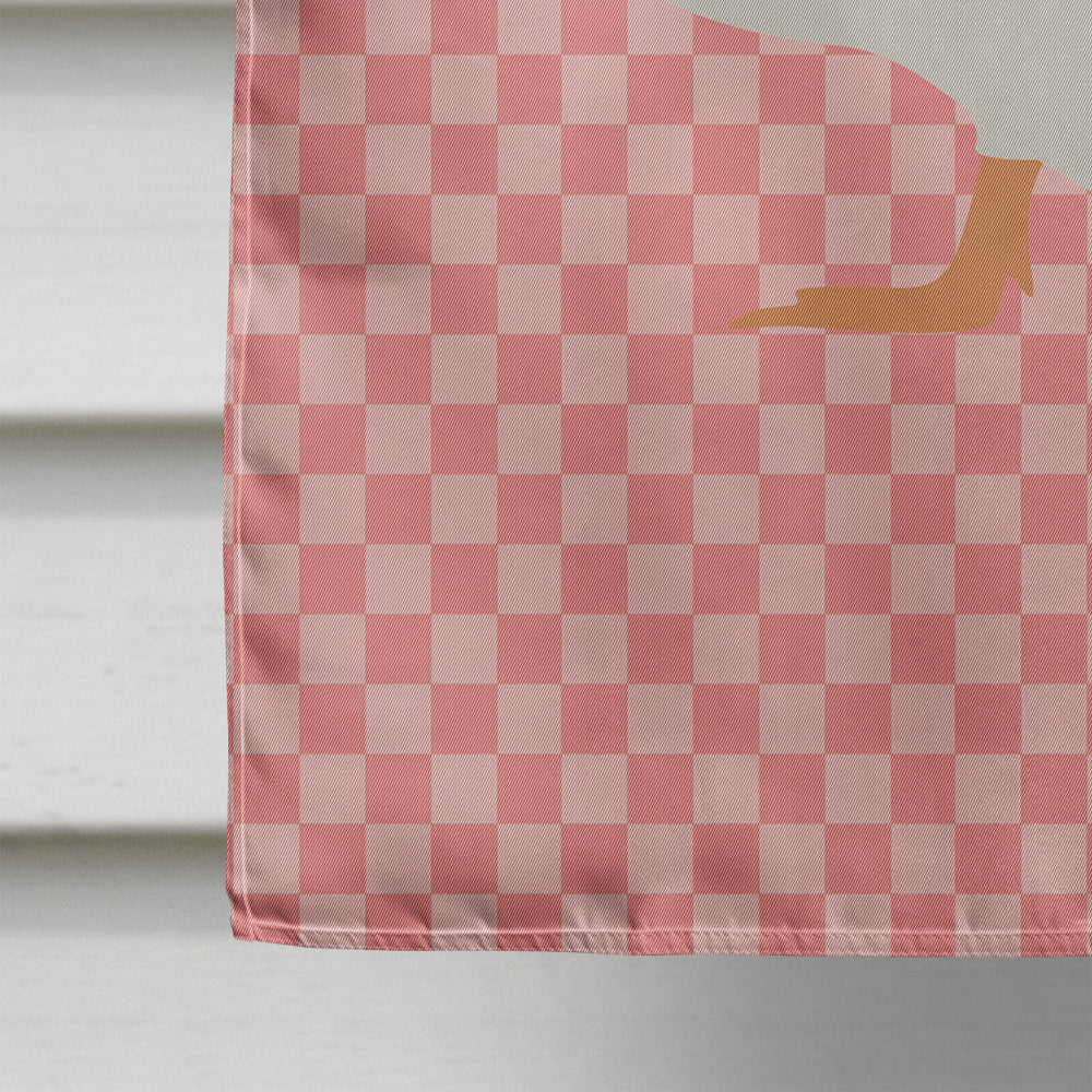 Crested Duck Pink Check Flag Canvas House Size BB7857CHF  the-store.com.