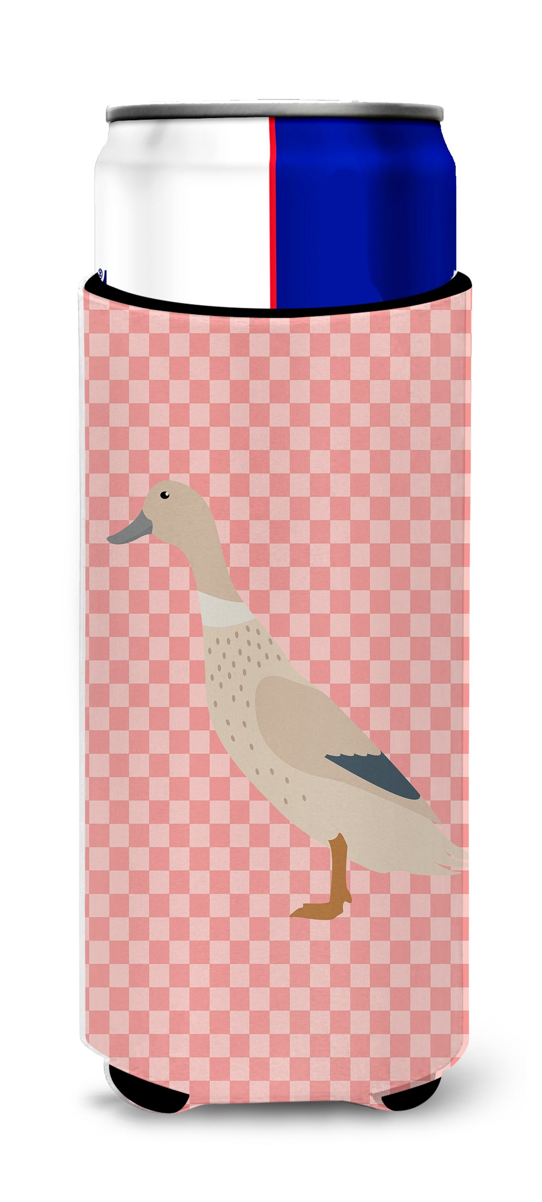 West Harlequin Duck Pink Check  Ultra Hugger for slim cans  the-store.com.