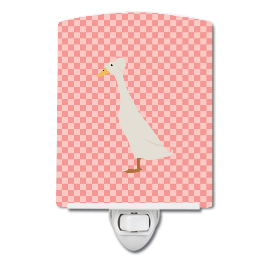 Bali Duck Pink Check Ceramic Night Light BB7859CNL - the-store.com