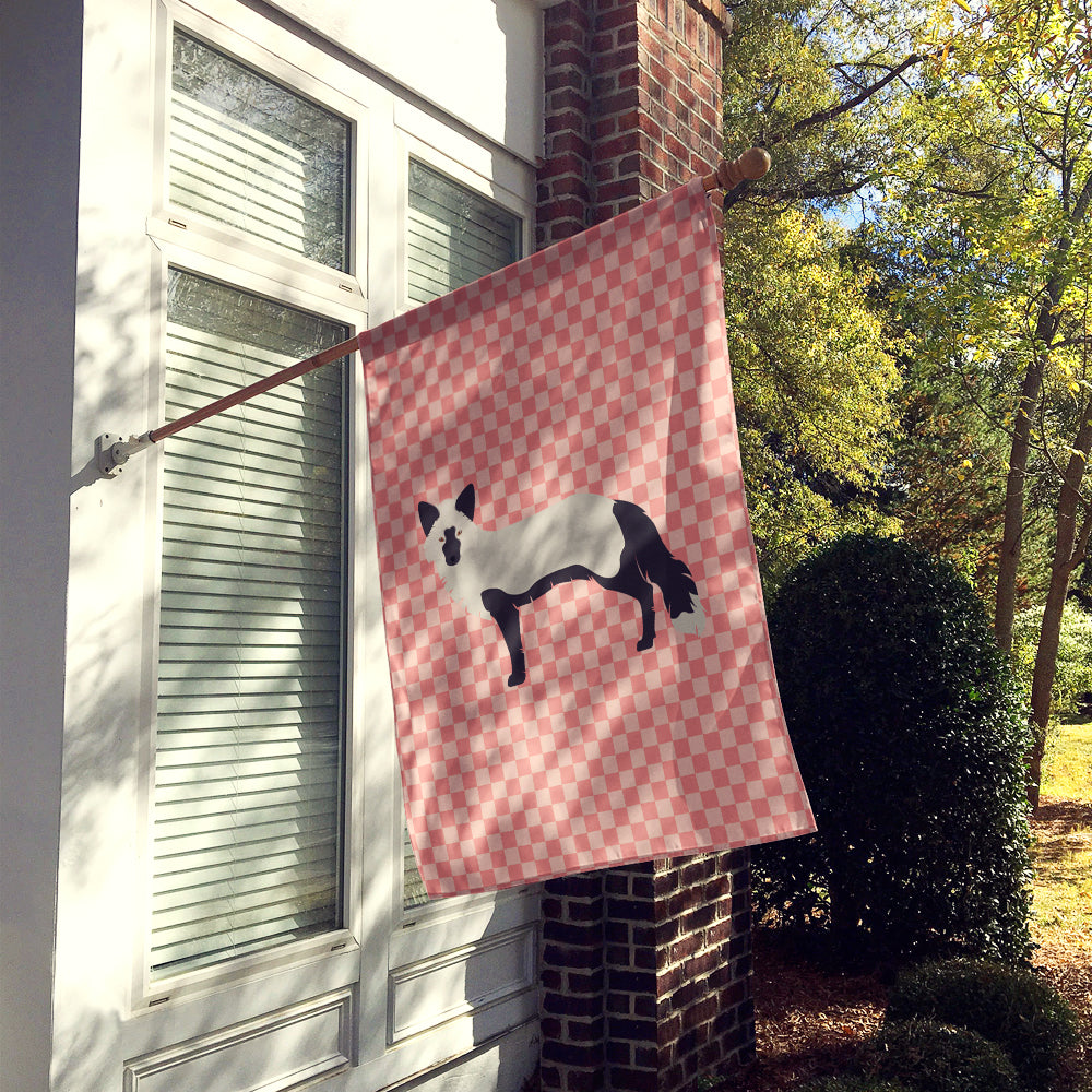 Silver Fox Pink Check Flag Canvas House Size BB7871CHF  the-store.com.