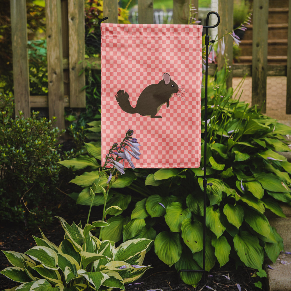 Chinchilla Pink Check Flag Garden Size  the-store.com.