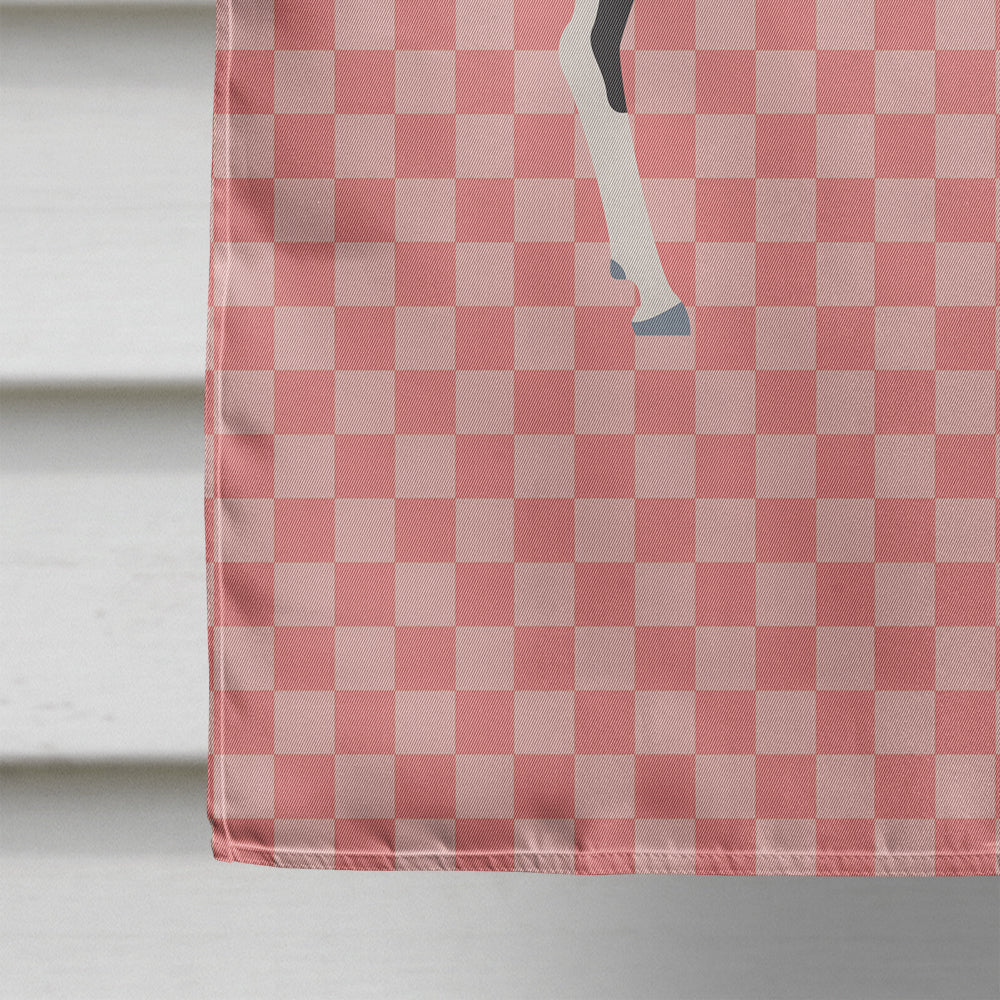 Black Bengal Goat Pink Check Flag Canvas House Size BB7884CHF  the-store.com.