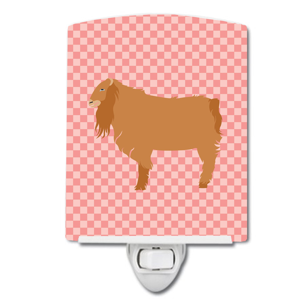 American Lamancha Goat Pink Check Ceramic Night Light BB7885CNL - the-store.com