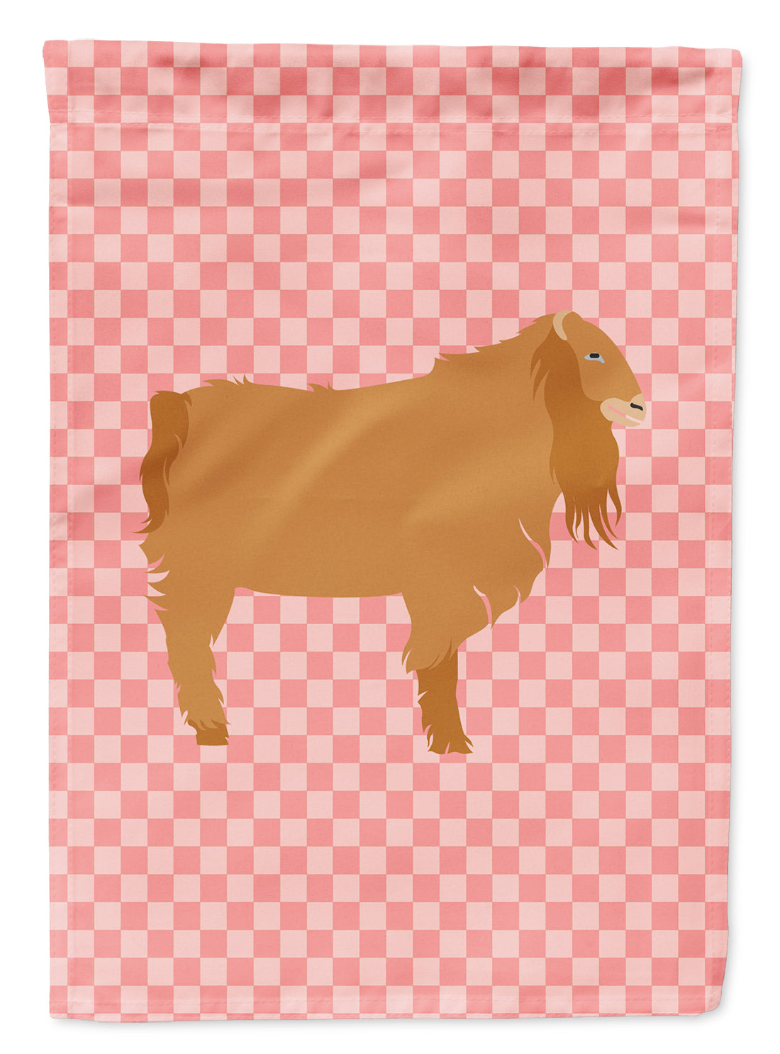 American Lamancha Goat Pink Check Flag Garden Size  the-store.com.