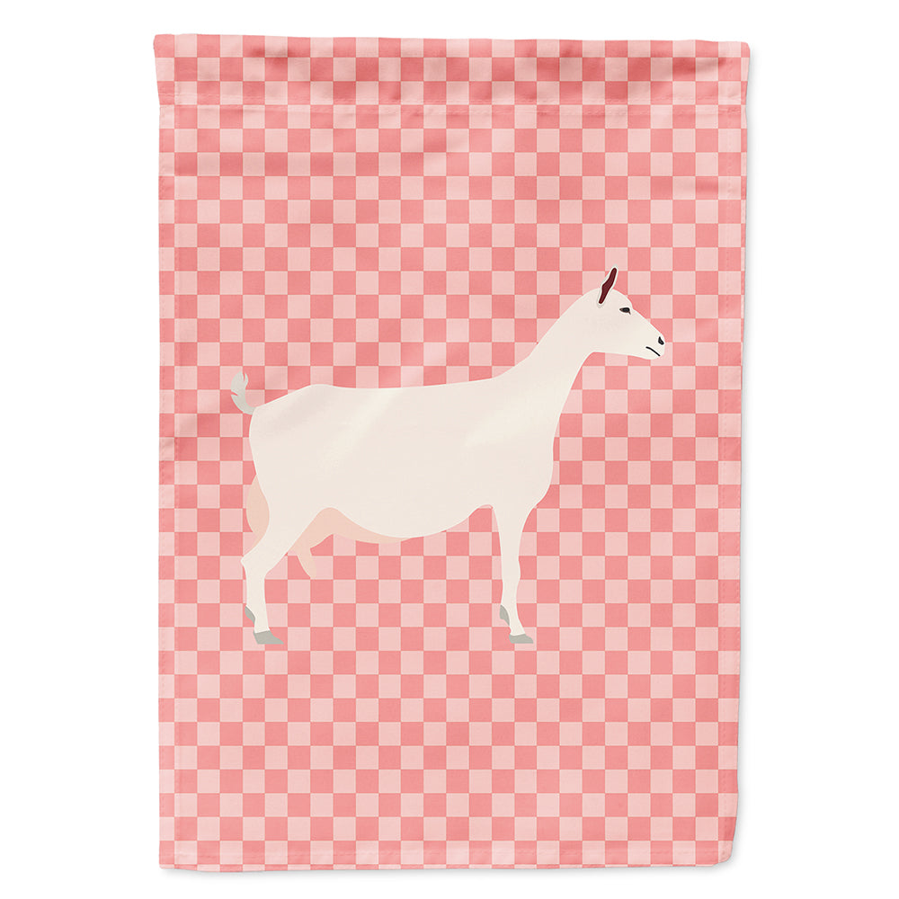 Saanen Goat Pink Check Flag Canvas House Size BB7889CHF  the-store.com.