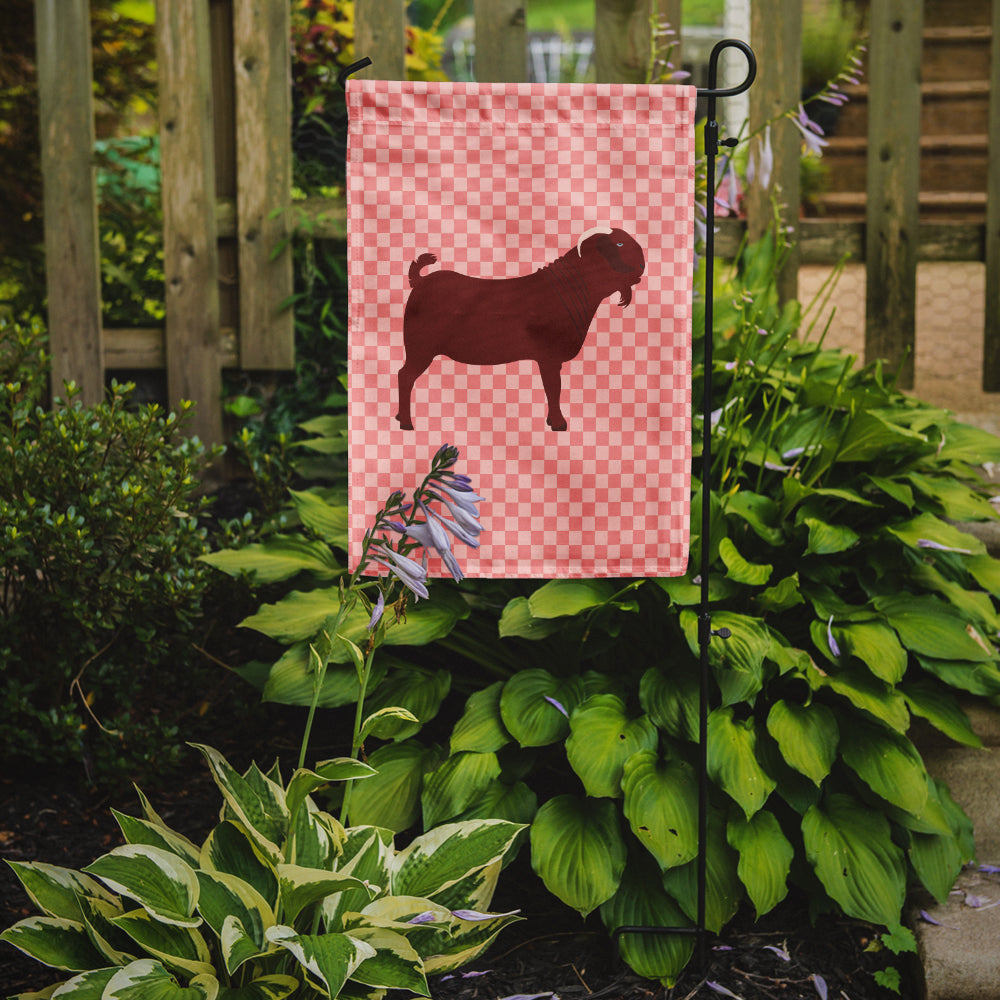 Kalahari Red Goat Pink Check Flag Garden Size  the-store.com.