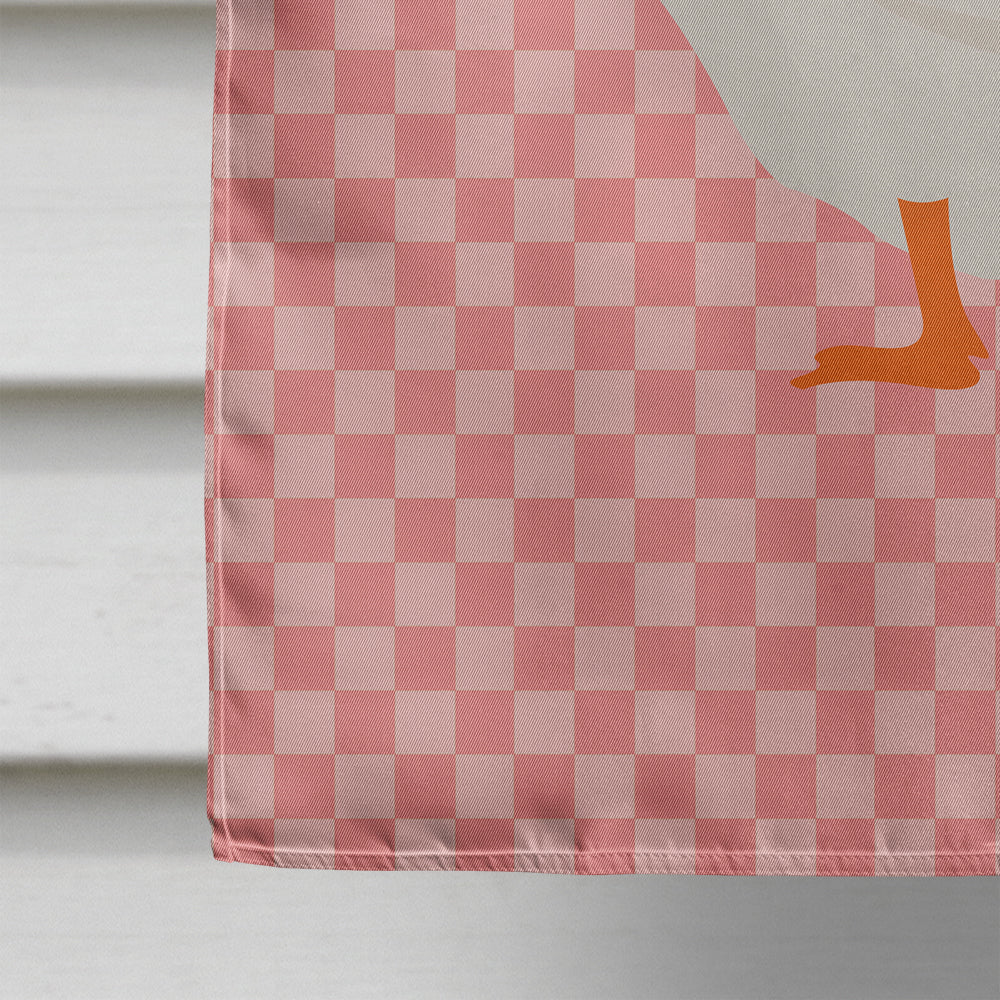 Embden Goose Pink Check Flag Canvas House Size BB7892CHF  the-store.com.