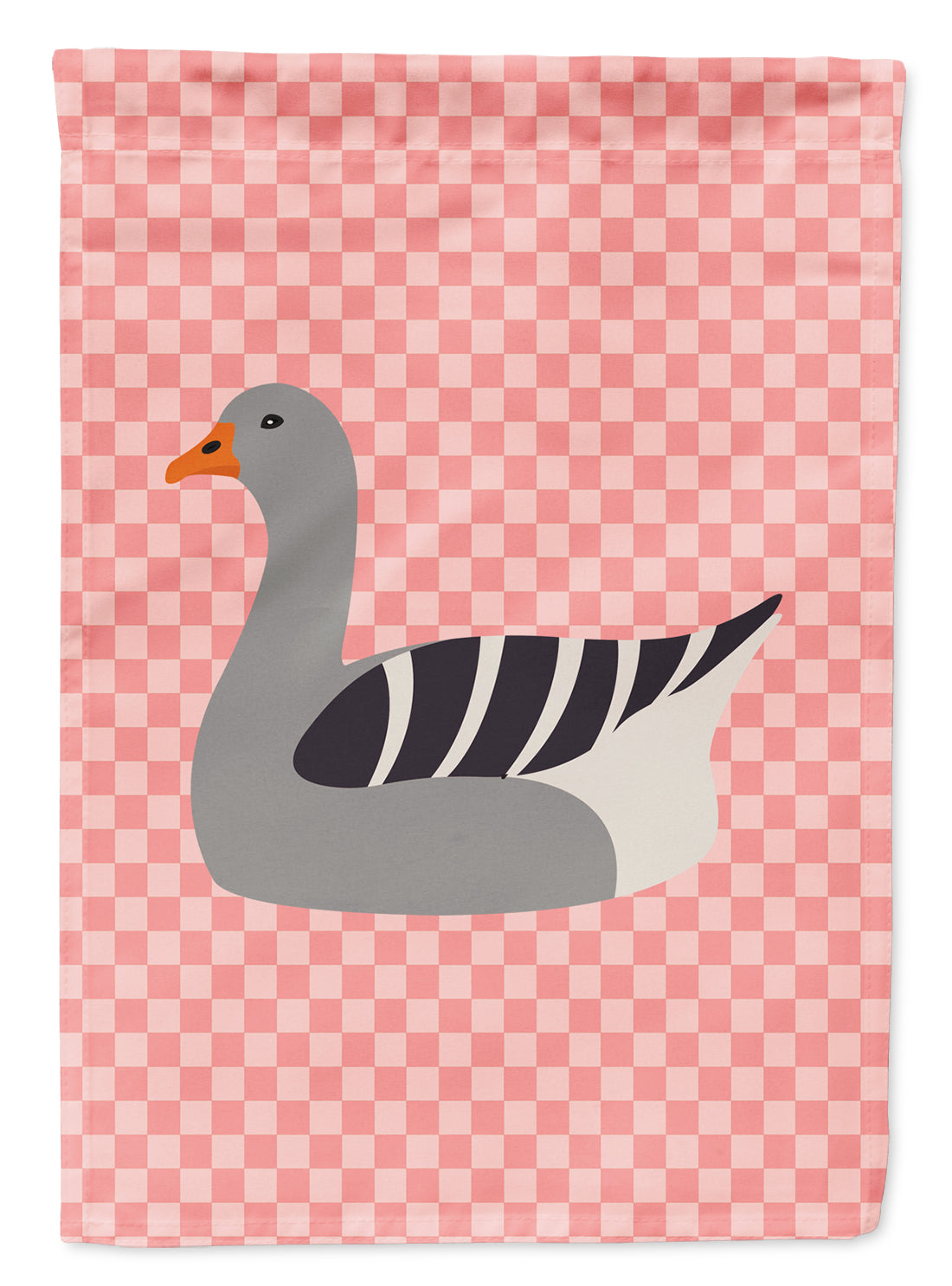 Pilgrim Goose Pink Check Flag Garden Size BB7893GF  the-store.com.