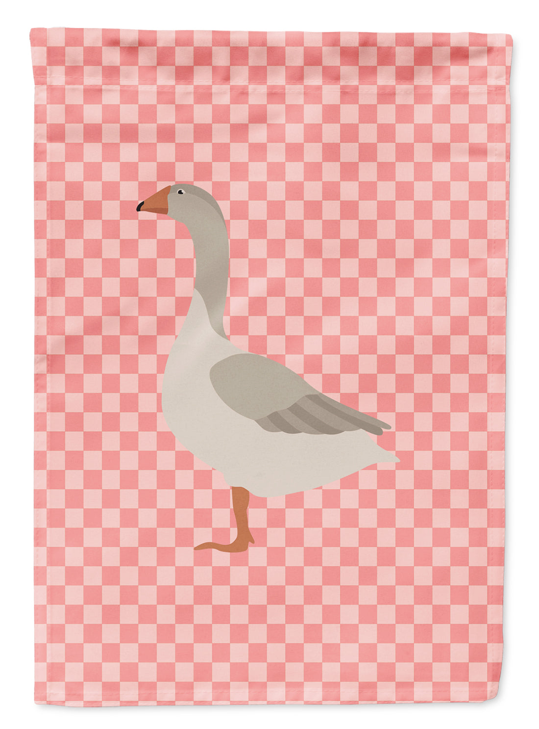 Steinbacher Goose Pink Check Flag Garden Size  the-store.com.