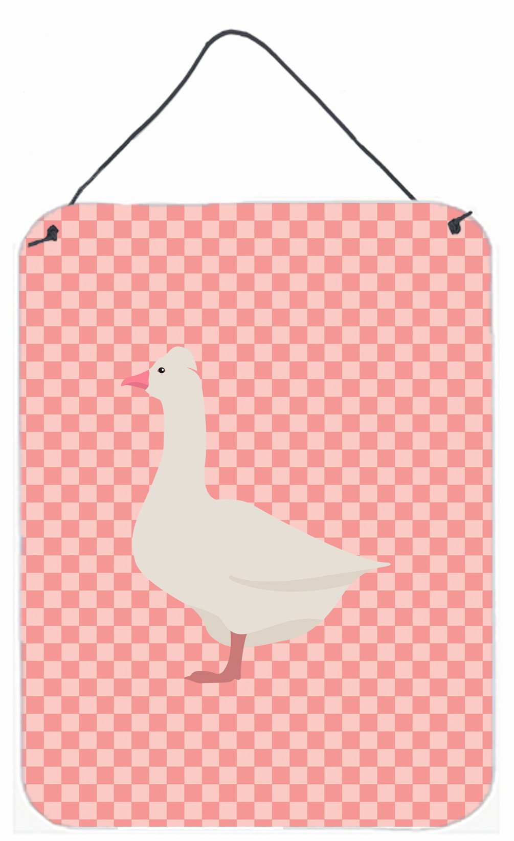 Roman Goose Pink Check Wall or Door Hanging Prints BB7898DS1216 by Caroline&#39;s Treasures