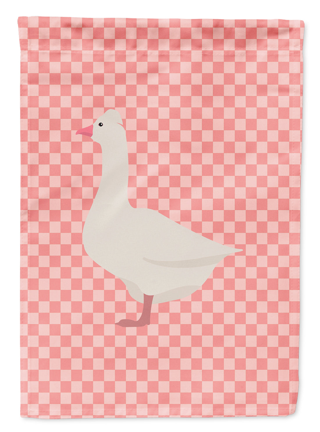 Roman Goose Pink Check Flag Garden Size  the-store.com.