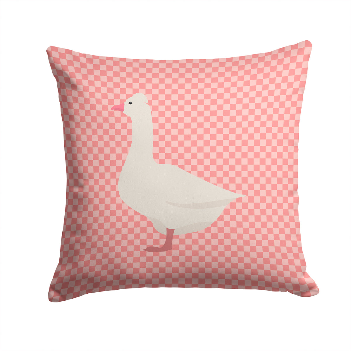 Roman Goose Pink Check Fabric Decorative Pillow BB7898PW1414 - the-store.com