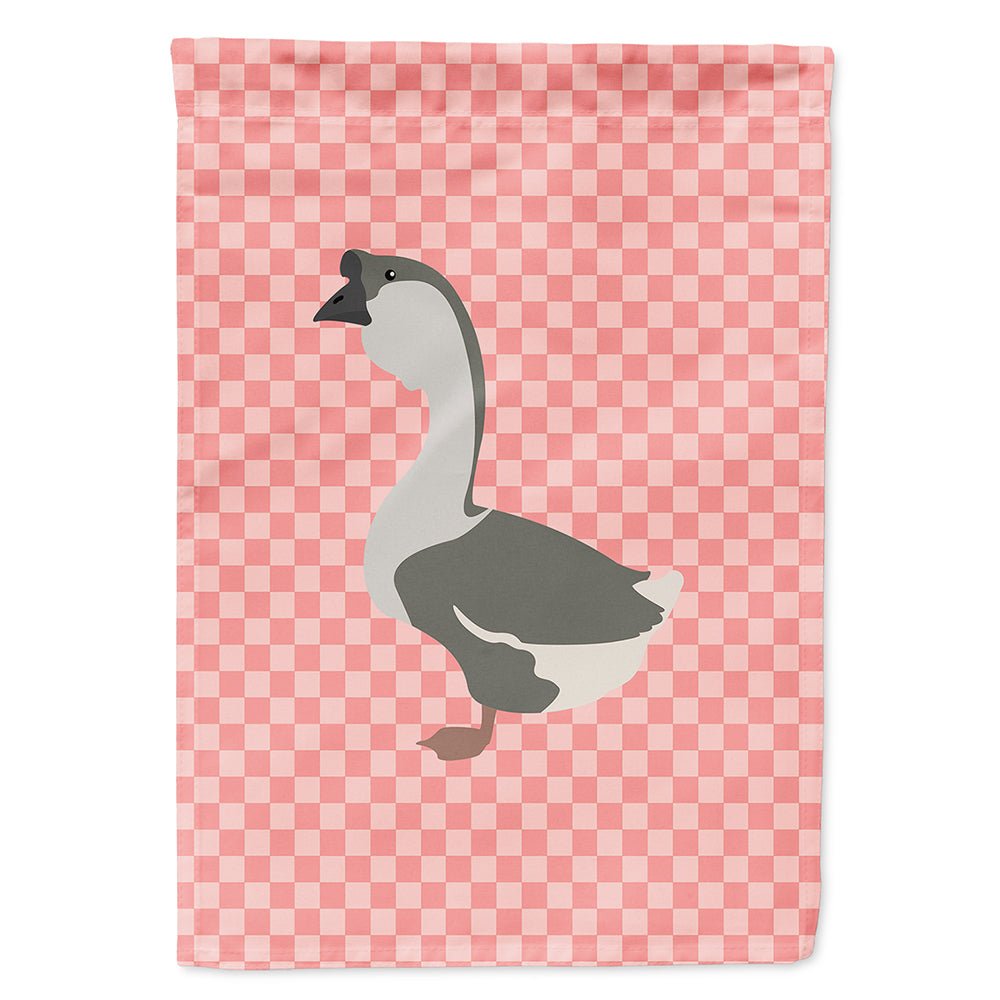 African Goose Pink Check Flag Canvas House Size BB7899CHF  the-store.com.