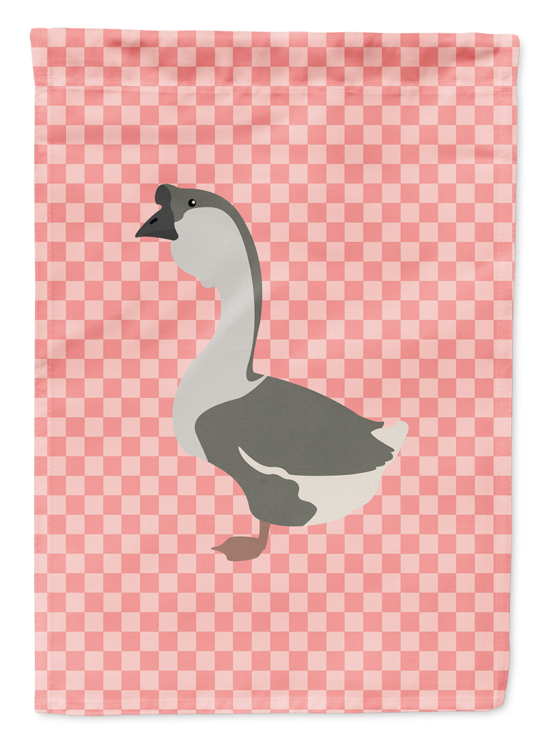 African Goose Pink Check Flag Garden Size  the-store.com.