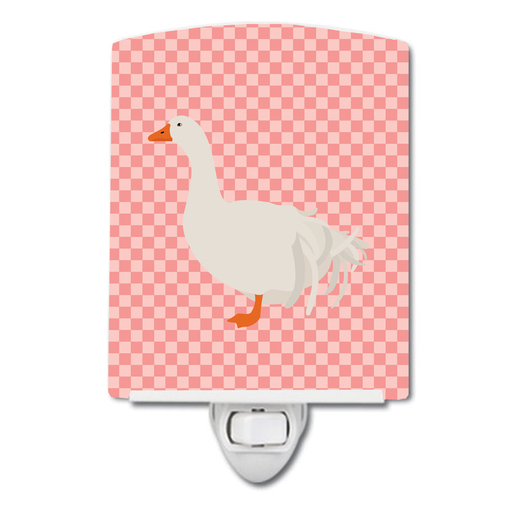 Sebastopol Goose Pink Check Ceramic Night Light BB7902CNL - the-store.com