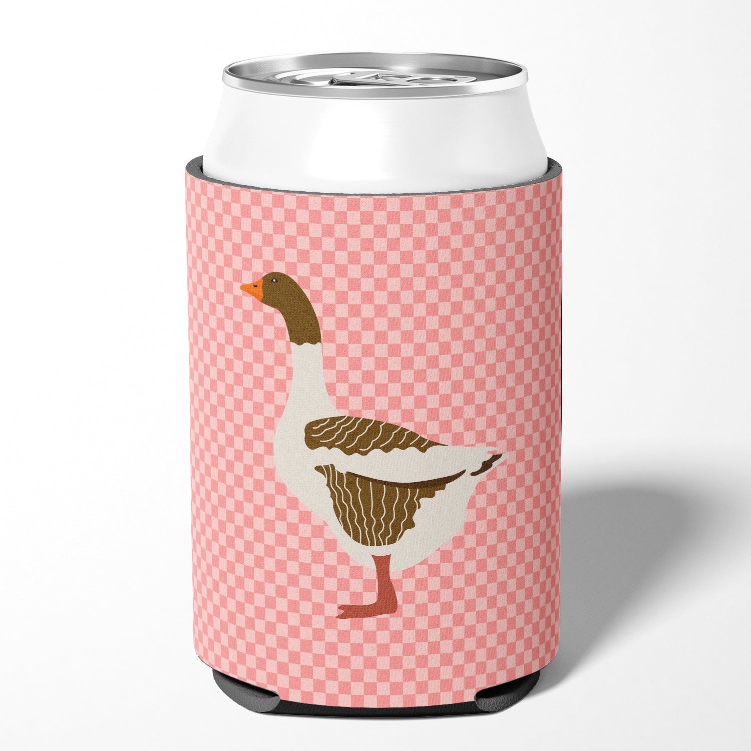 Pomeranian Rogener Goose Pink Check Can or Bottle Hugger BB7903CC  the-store.com.