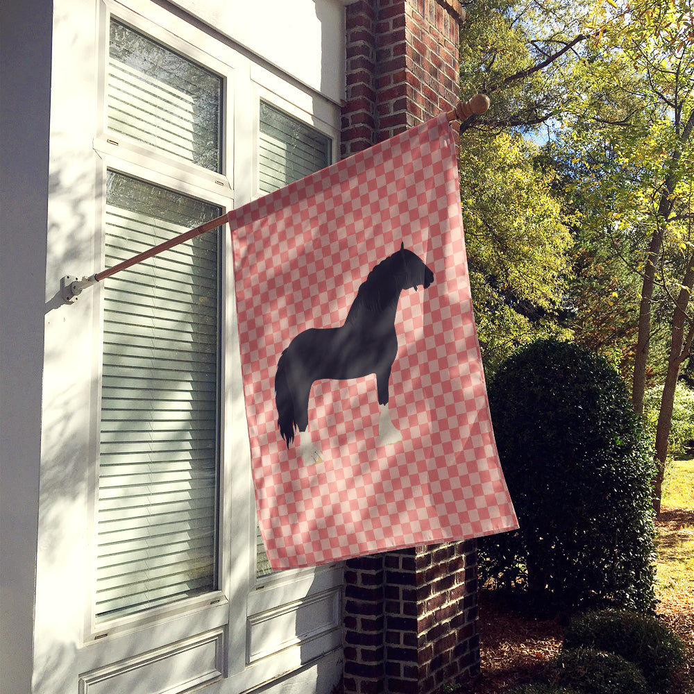 Pomeranian Rogener Goose Pink Check Flag Canvas House Size BB7904CHF  the-store.com.