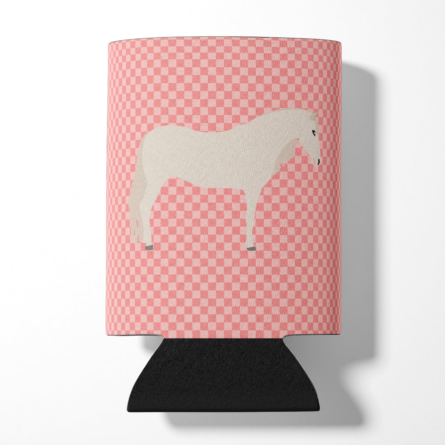 Paso Fino Horse Pink Check Can or Bottle Hugger BB7905CC  the-store.com.