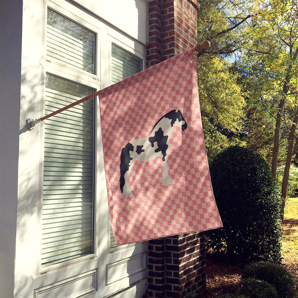 Cyldesdale Horse Pink Check Flag Canvas House Size BB7912CHF  the-store.com.