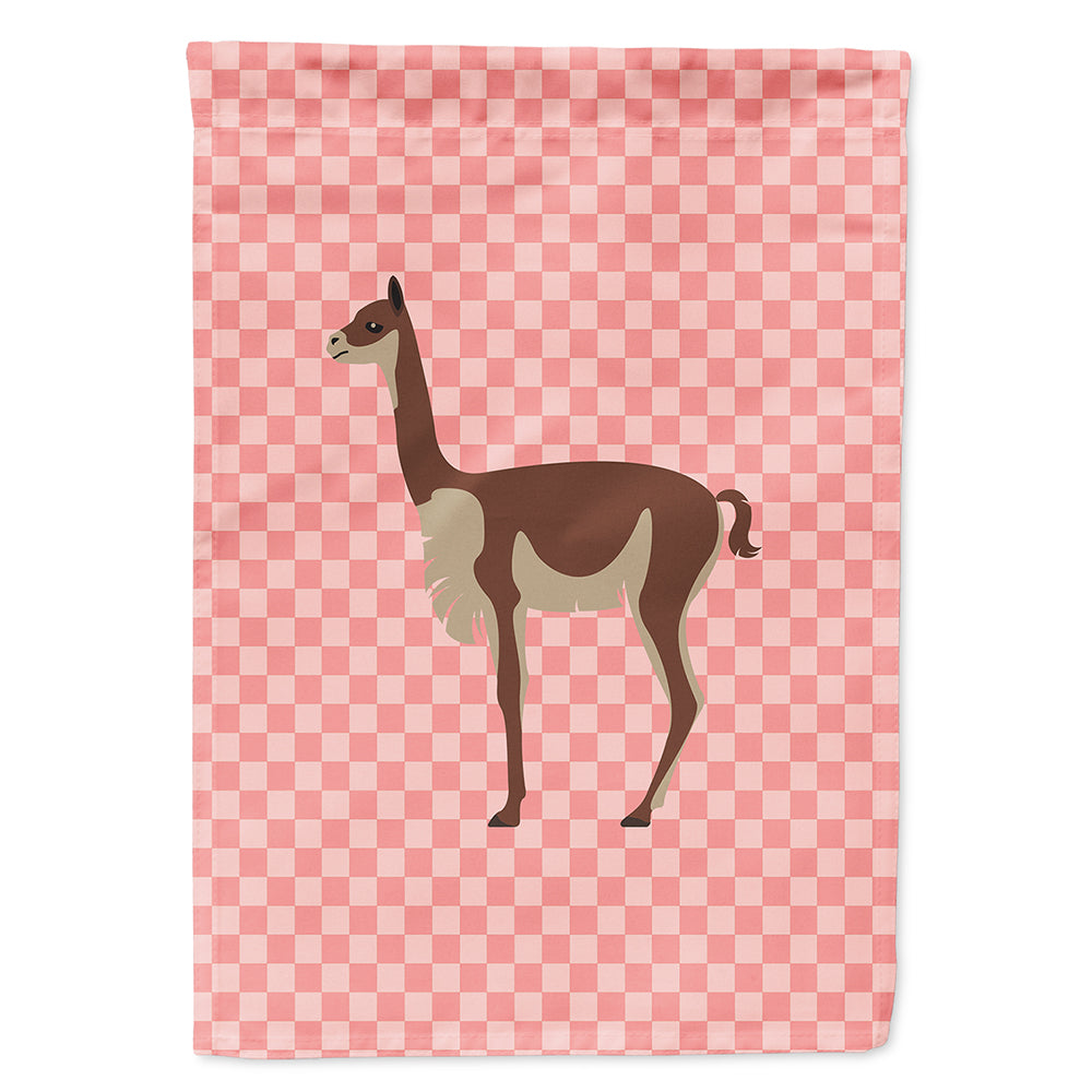 Vicugna or Vicuna Pink Check Flag Canvas House Size BB7917CHF  the-store.com.