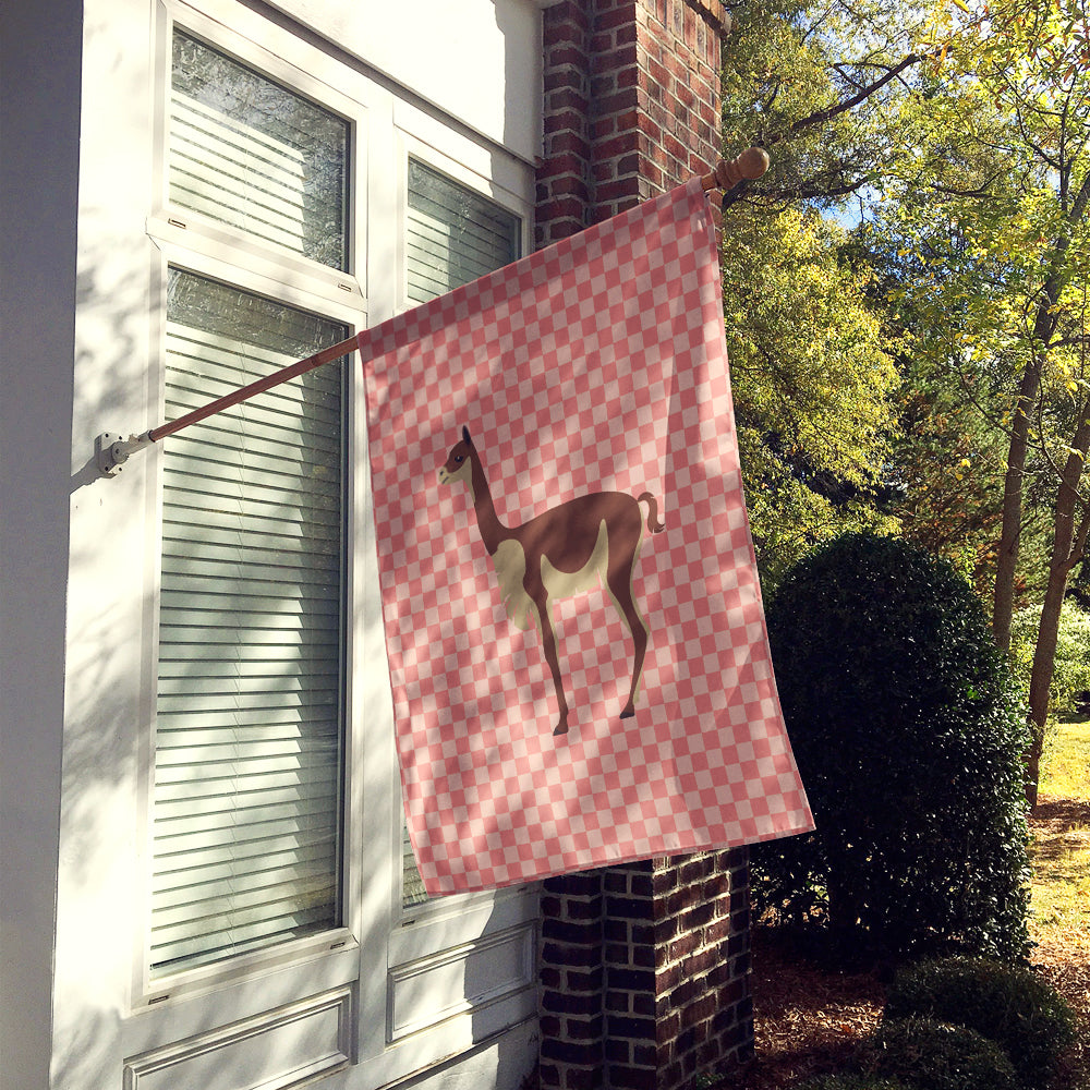 Vicugna or Vicuna Pink Check Flag Canvas House Size BB7917CHF  the-store.com.