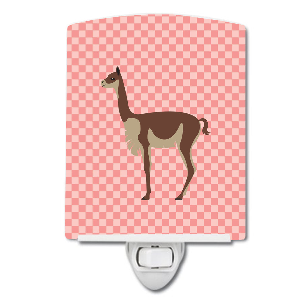 Vicugna or Vicuna Pink Check Ceramic Night Light BB7917CNL - the-store.com