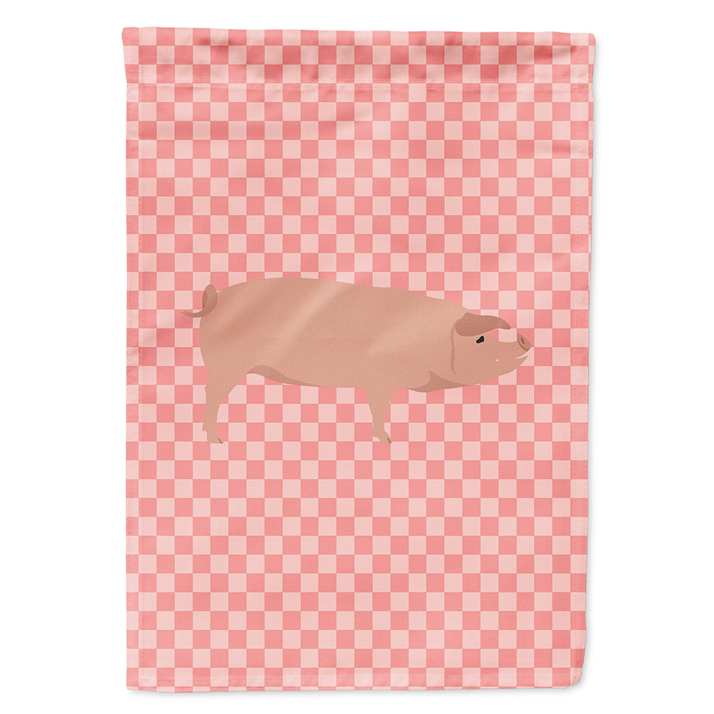 American Landrace Pig Pink Check Flag Canvas House Size BB7932CHF  the-store.com.