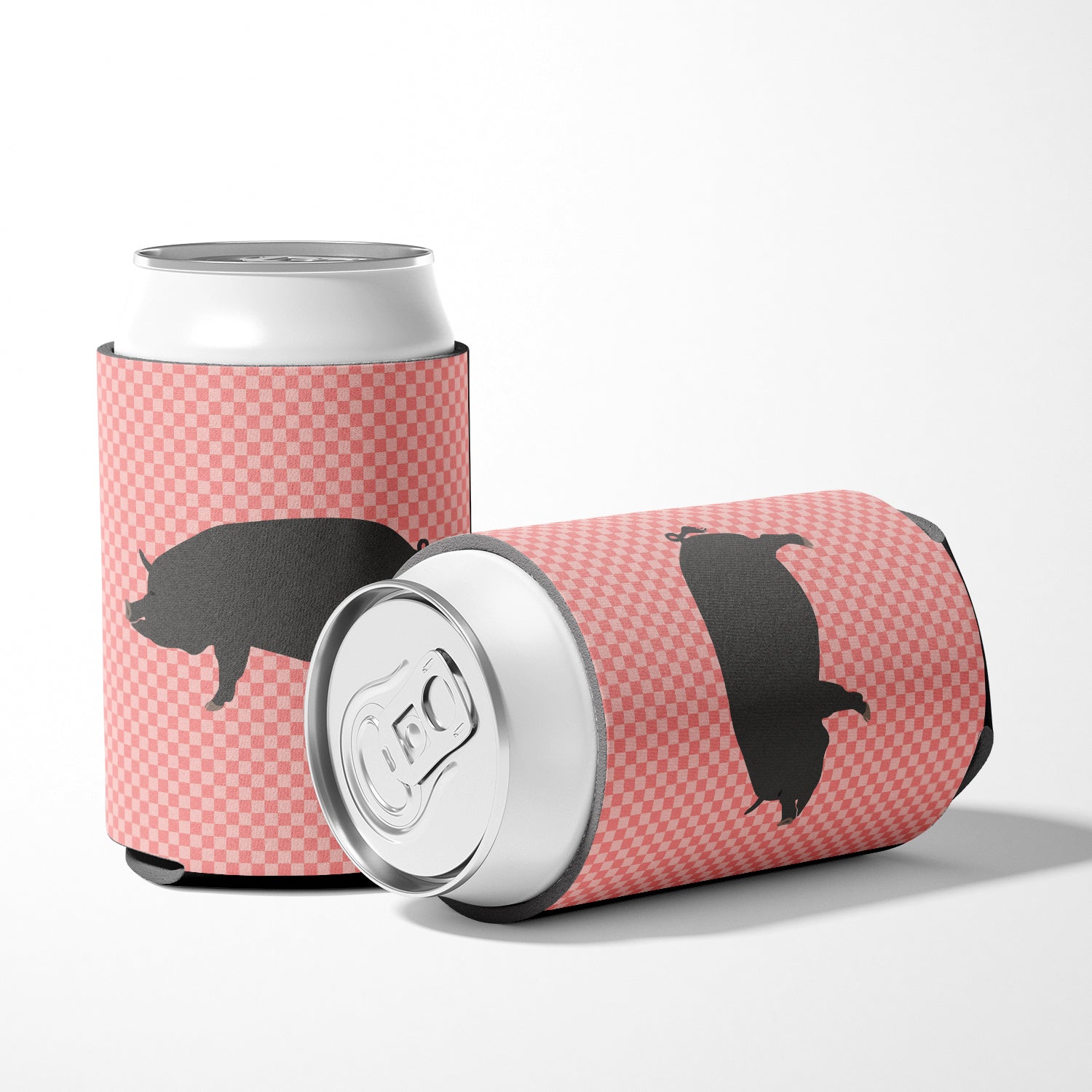 Berkshire Pig Pink Check Can or Bottle Hugger BB7933CC  the-store.com.