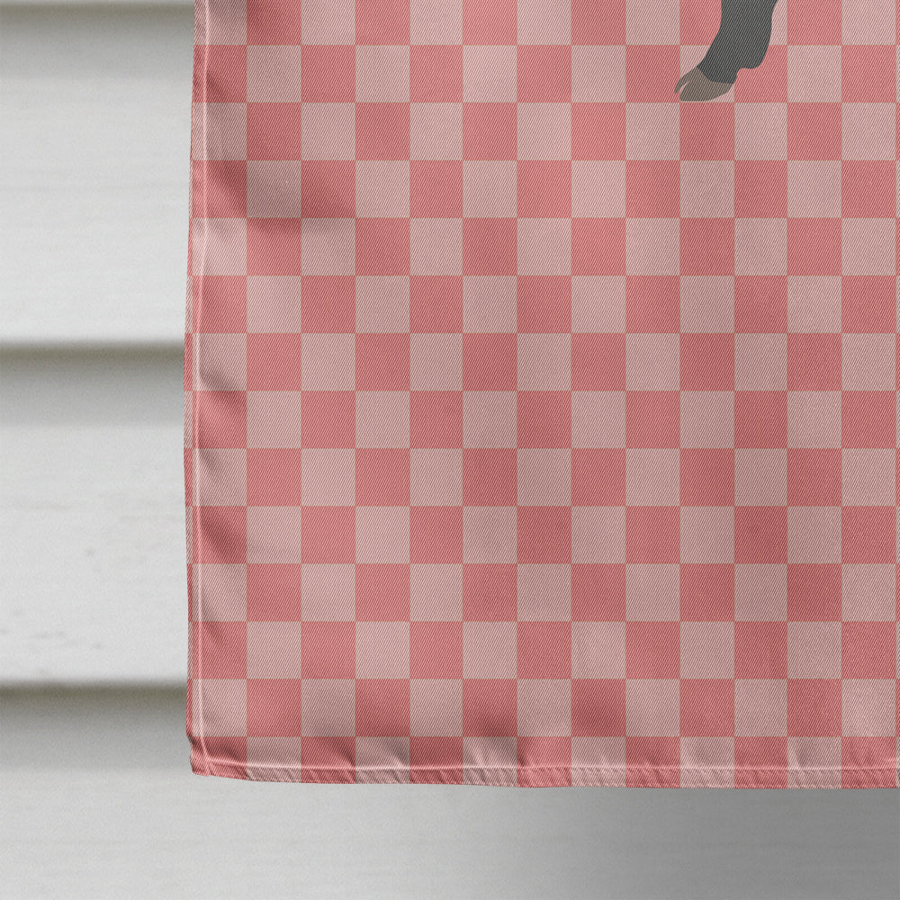 Berkshire Pig Pink Check Flag Canvas House Size BB7933CHF  the-store.com.